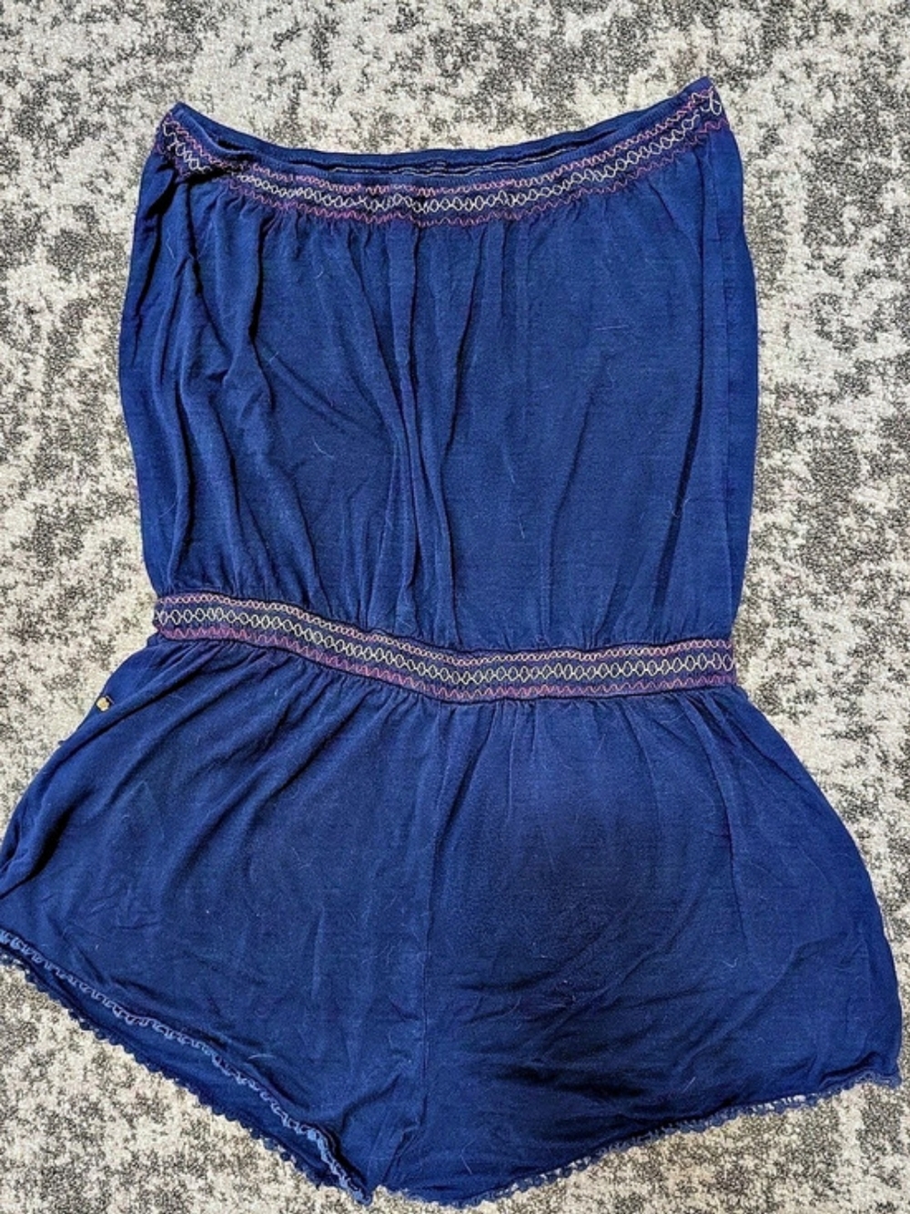 Strapless Romper in Blue - Picture 2 of 2
